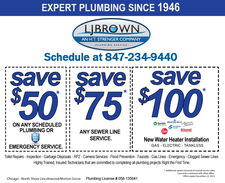 LJ Brown Plumbing Coupons - Lincolnwood